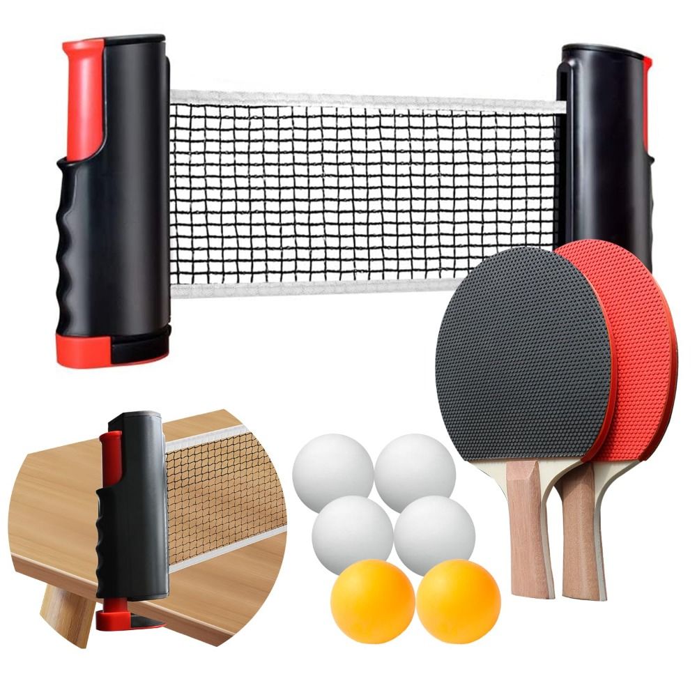 Table Tennis Net Set - Red de ping pong retráctil con