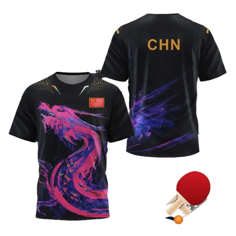Table Tennis Zhang Jike - Camiseta con gráfico de tenis de