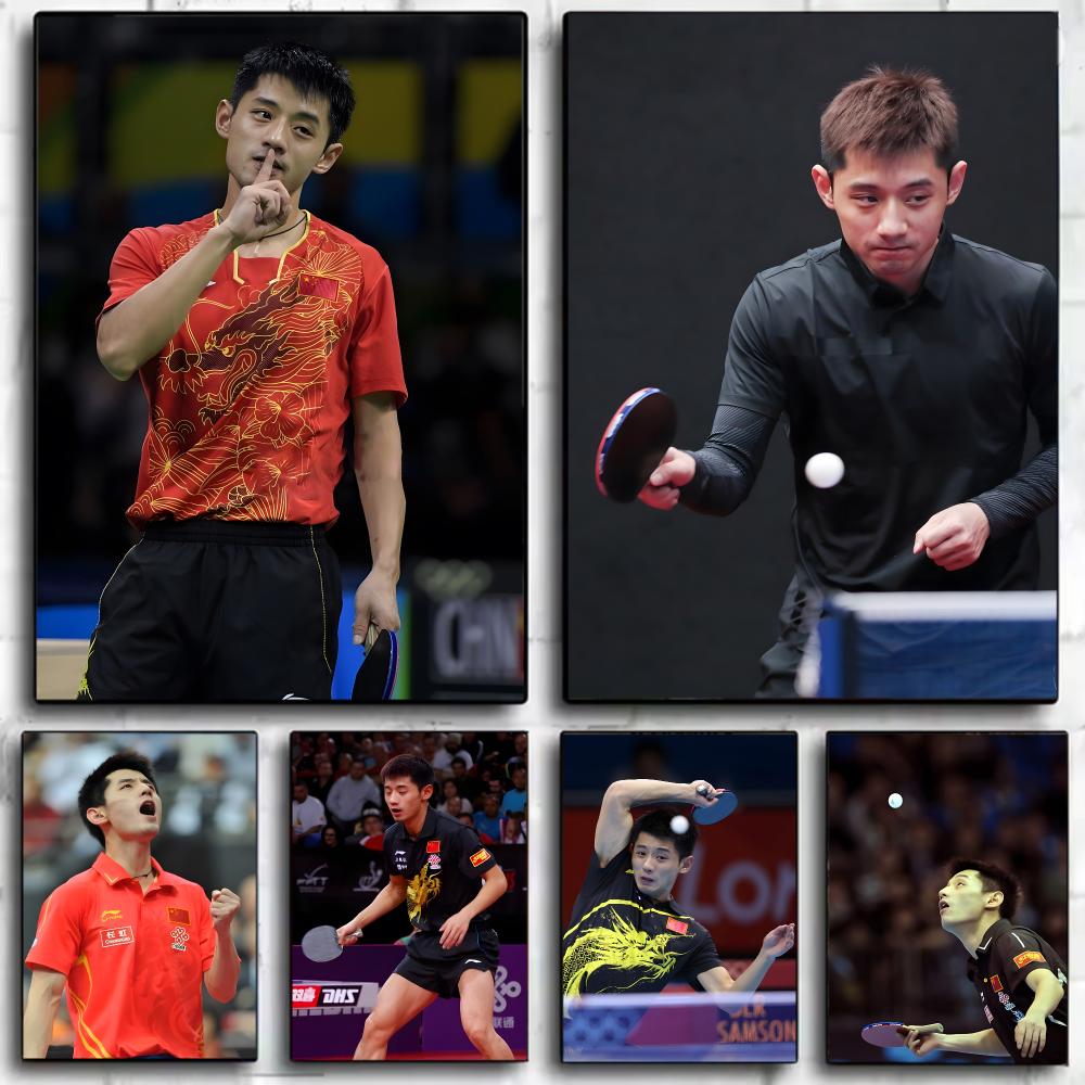 Póster de tenis de mesa Zhang  - Table Tennis Zhang Jike reseña y precio