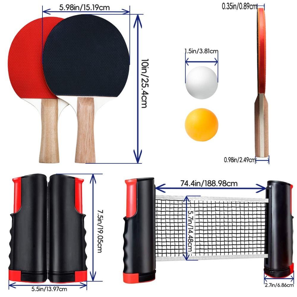 Red de ping pong retráctil con - Table Tennis Net Set reseña y precio